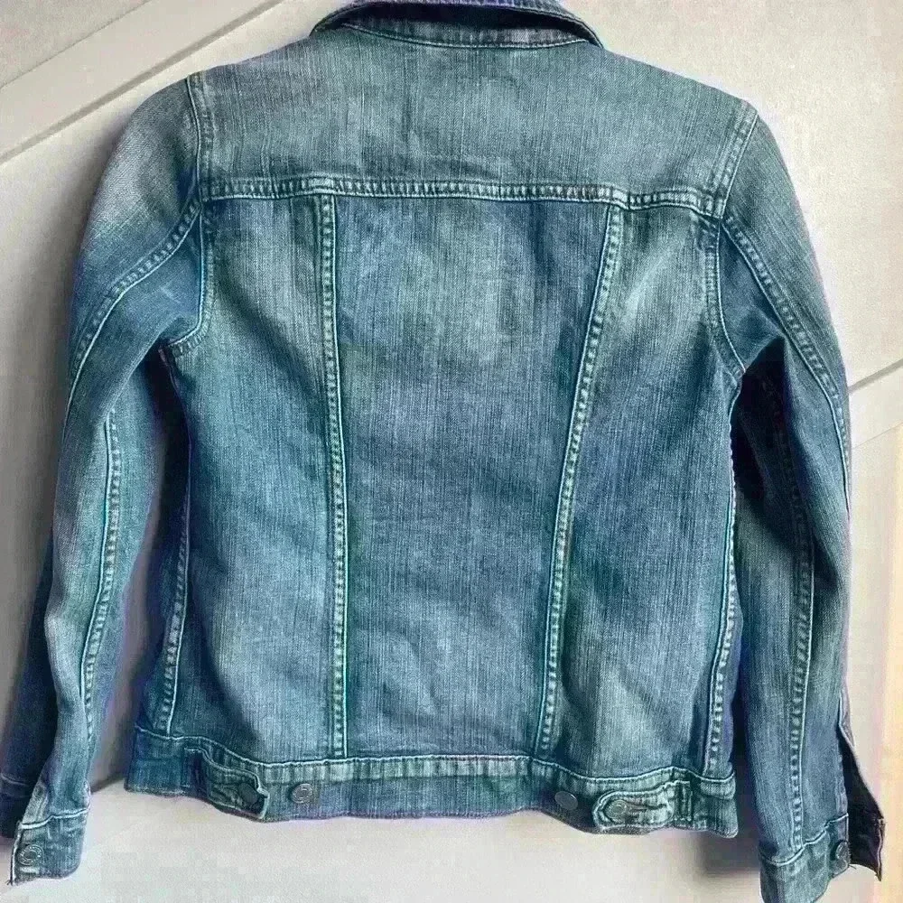 Levis Original Denim Trucker Jacket Blue  Cotton Button Up size XS - Picture 5 of 11